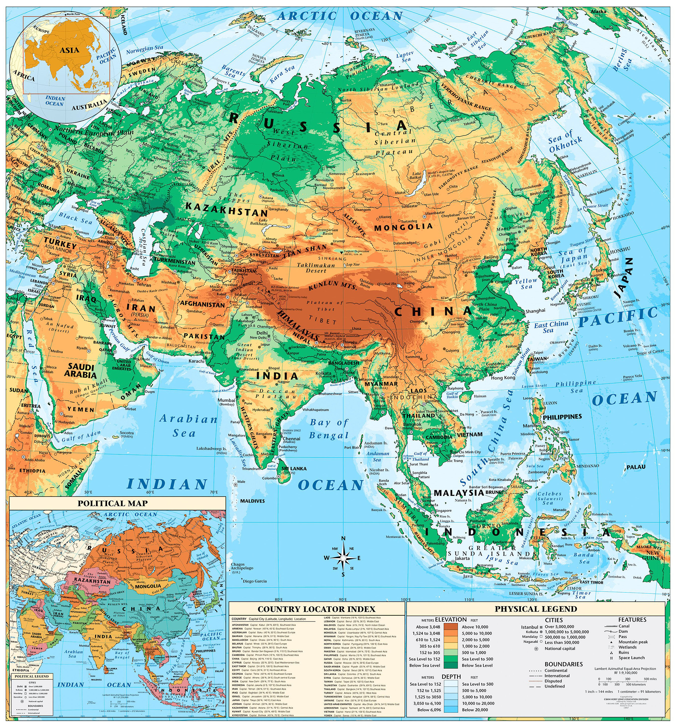 Asia Geographic Map