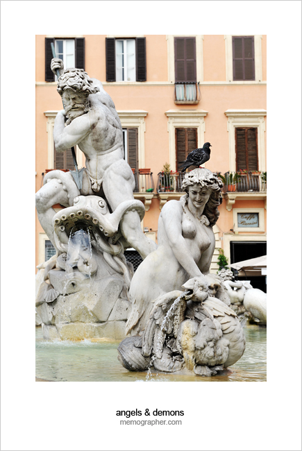 Fontana di Nettuno (Fountain of Neptune). Piazza Navona, Rome, Italy