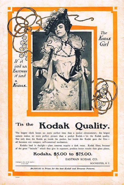 Tis the Kodak Quality. Kodak Girl. If it isn't an Eastman it isn't a Kodak