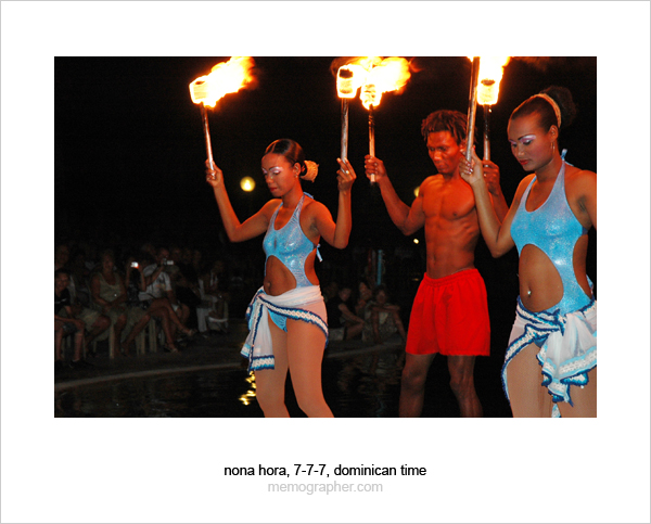 Night Performance with Torches. Dominican Republic