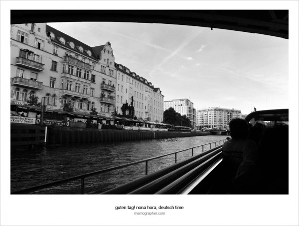 Berlin in Black and White as seen from the River Spree