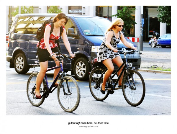 Ladies and Bicycles. Berlin, Germany