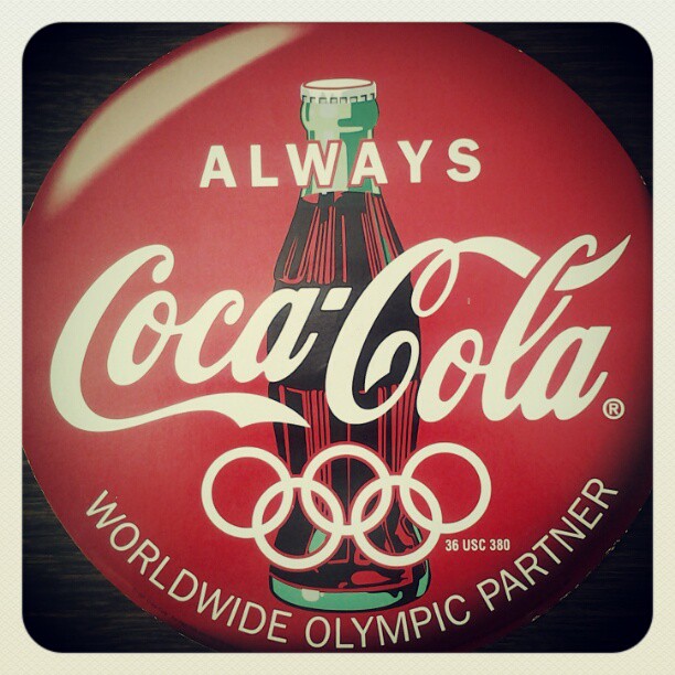 On My Shelves. Coca-Cola Ad Fan for 1996 Centennial Olympics in Atlanta