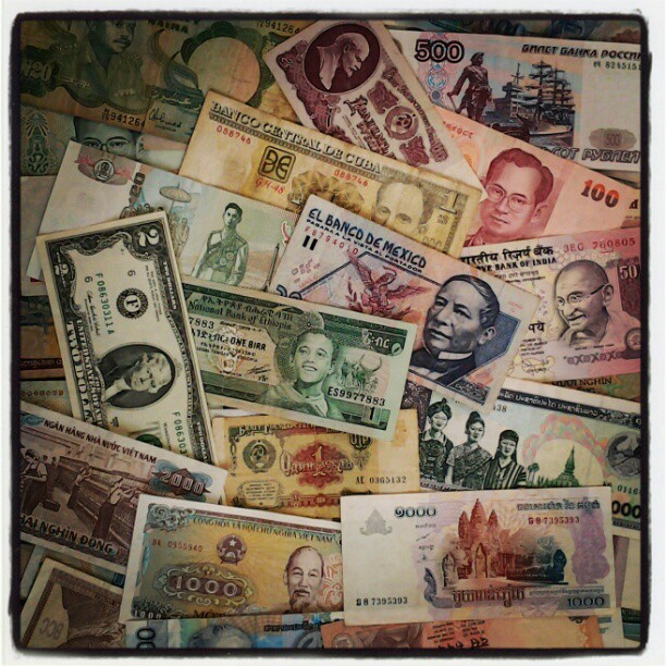 On My Shelves. My Collection of Paper Money.