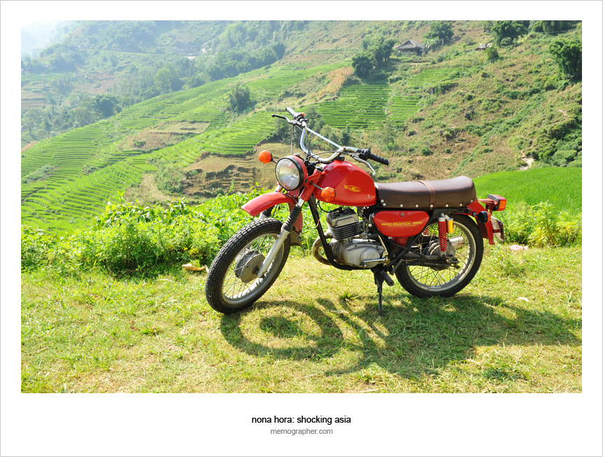 Soviet Motorcycle Minsk rented in Sapa Vietnam