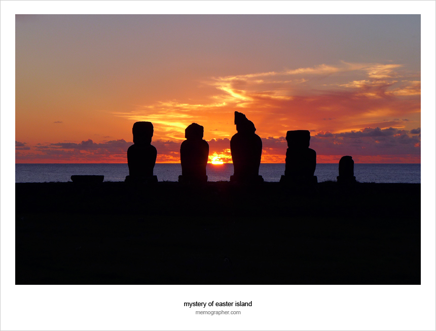 Moai. Easter Island, Chile