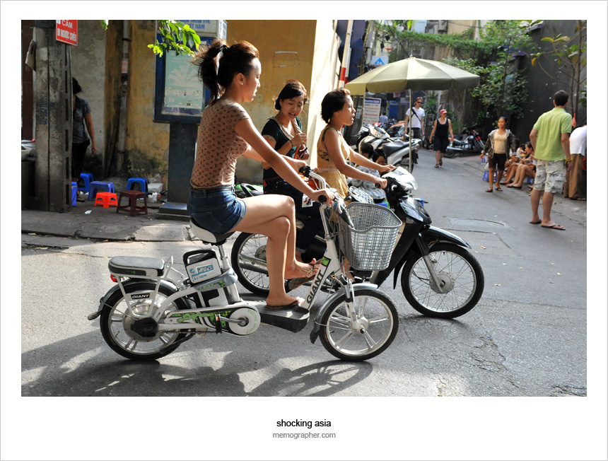 Hanoi Old Quarter Street Bikers