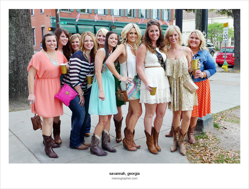 Girls from Bride's Bachelorette Party. Savannah, Georgia