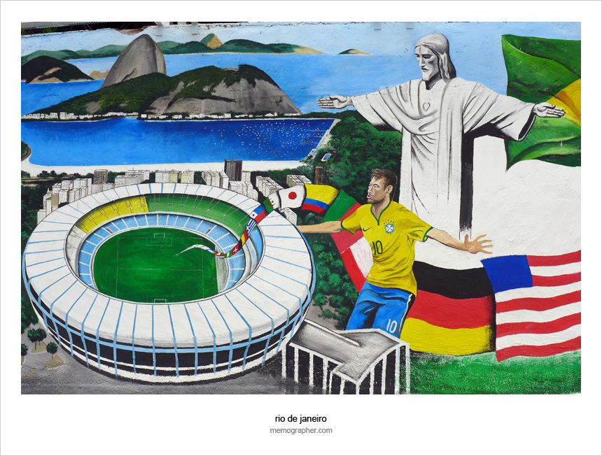 2014 FIFA World Cup Mural. Rio de Janeiro, Brazil