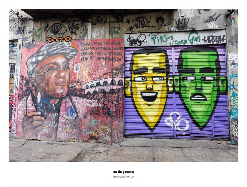 Graffiti Wall Murals. Street Art in Rio de Janeiro